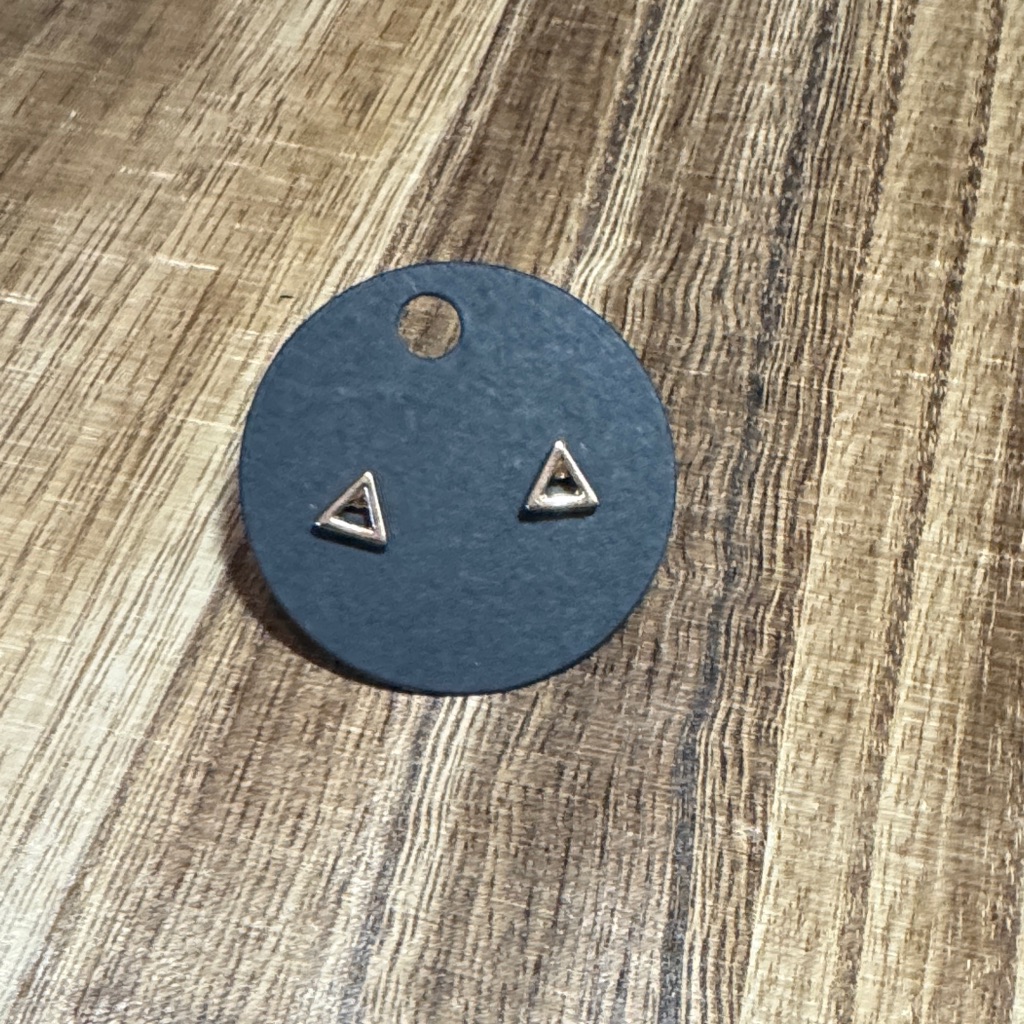Gold Triangle Stud Earrings 5$